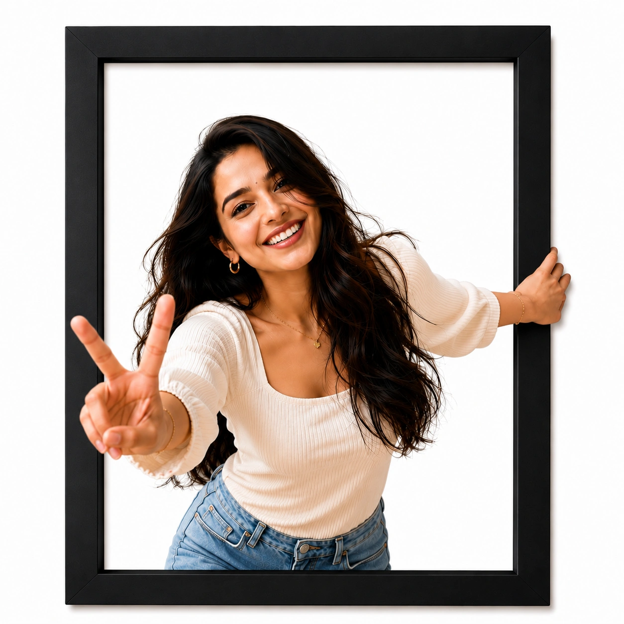 Happy Vibes Cutout Wall Frame